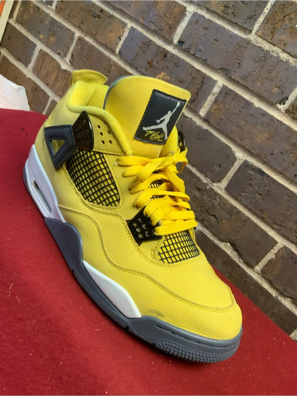 Jordan Bright Yellow and Gray Retro Sneakers